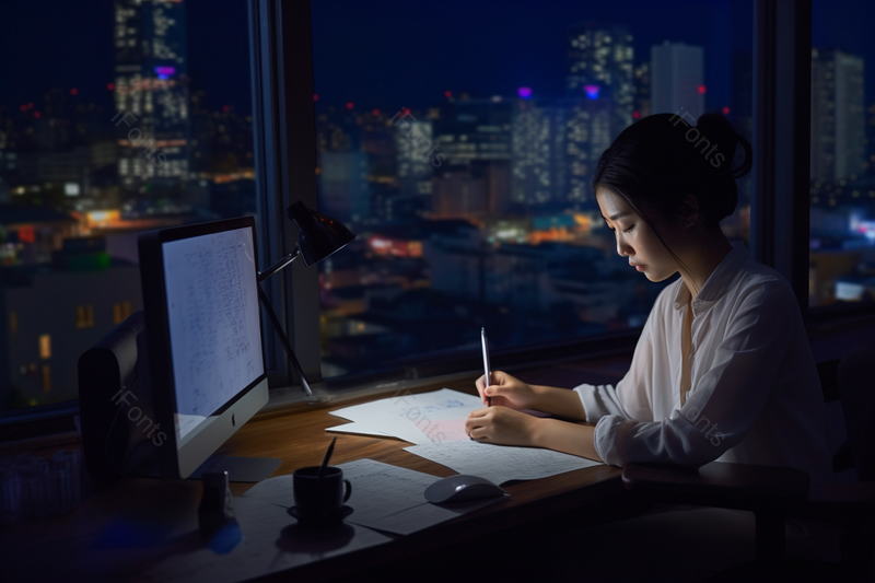 清晰的摄影图高清的图片海报设计背景职场女性加班,高清,摄影图,摄影图片,图片大全,摄影图免费下载